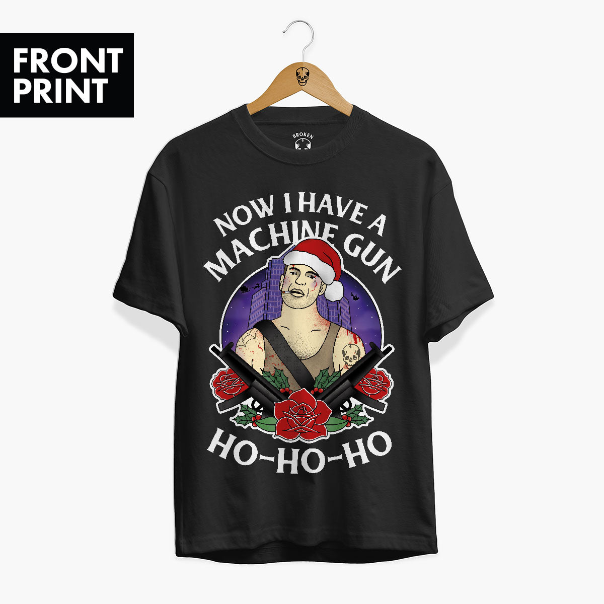Ho Ho Ho Christmas T-Shirt (Unisex)-Tattoo Clothing, Tattoo T-Shirt, EP01-Broken Society