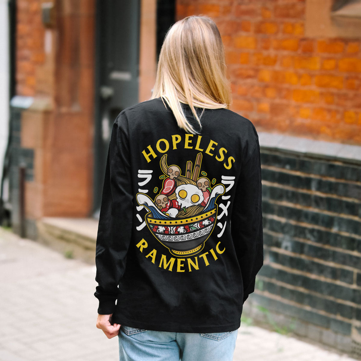 Hopeless Ramentic Long Sleeve T-Shirt (Unisex)-Tattoo Clothing, Tattoo Long Sleeve T-Shirt, EP185L-Broken Society