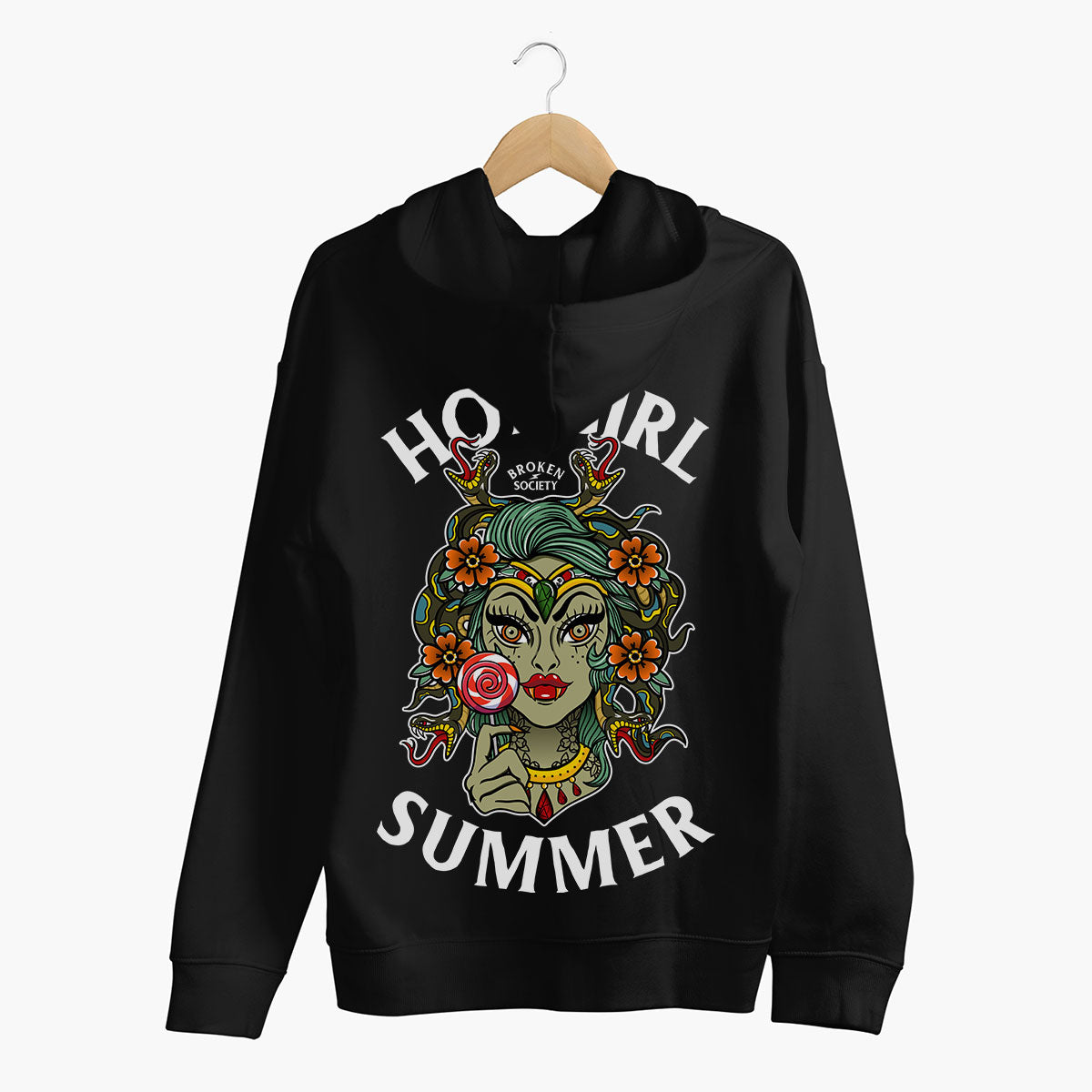 Hot Girl Summer Hoodie (Unisex)-Tattoo Clothing, Tattoo Hoodie, JH001-Broken Society