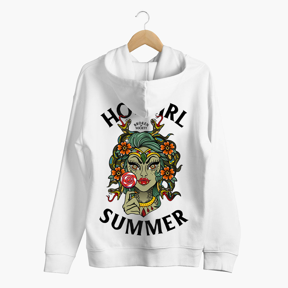 Hot Girl Summer Hoodie (Unisex)-Tattoo Clothing, Tattoo Hoodie, JH001-Broken Society