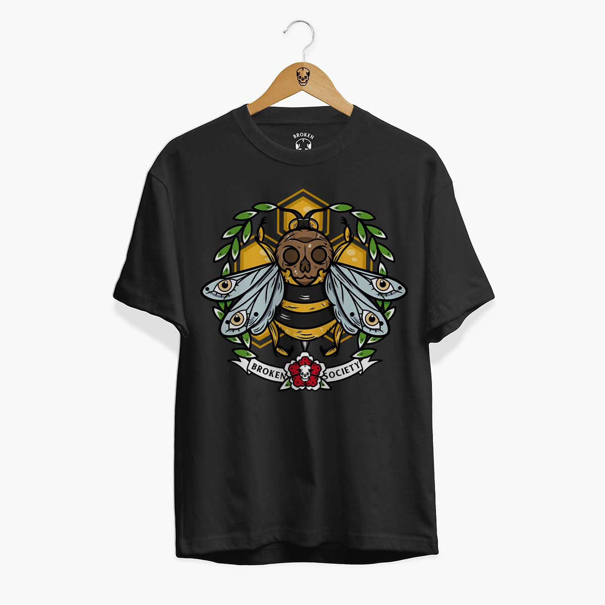 Killer Bee T-Shirt (Unisex)-Tattoo Clothing, Tattoo T-Shirt, EP01-Broken Society