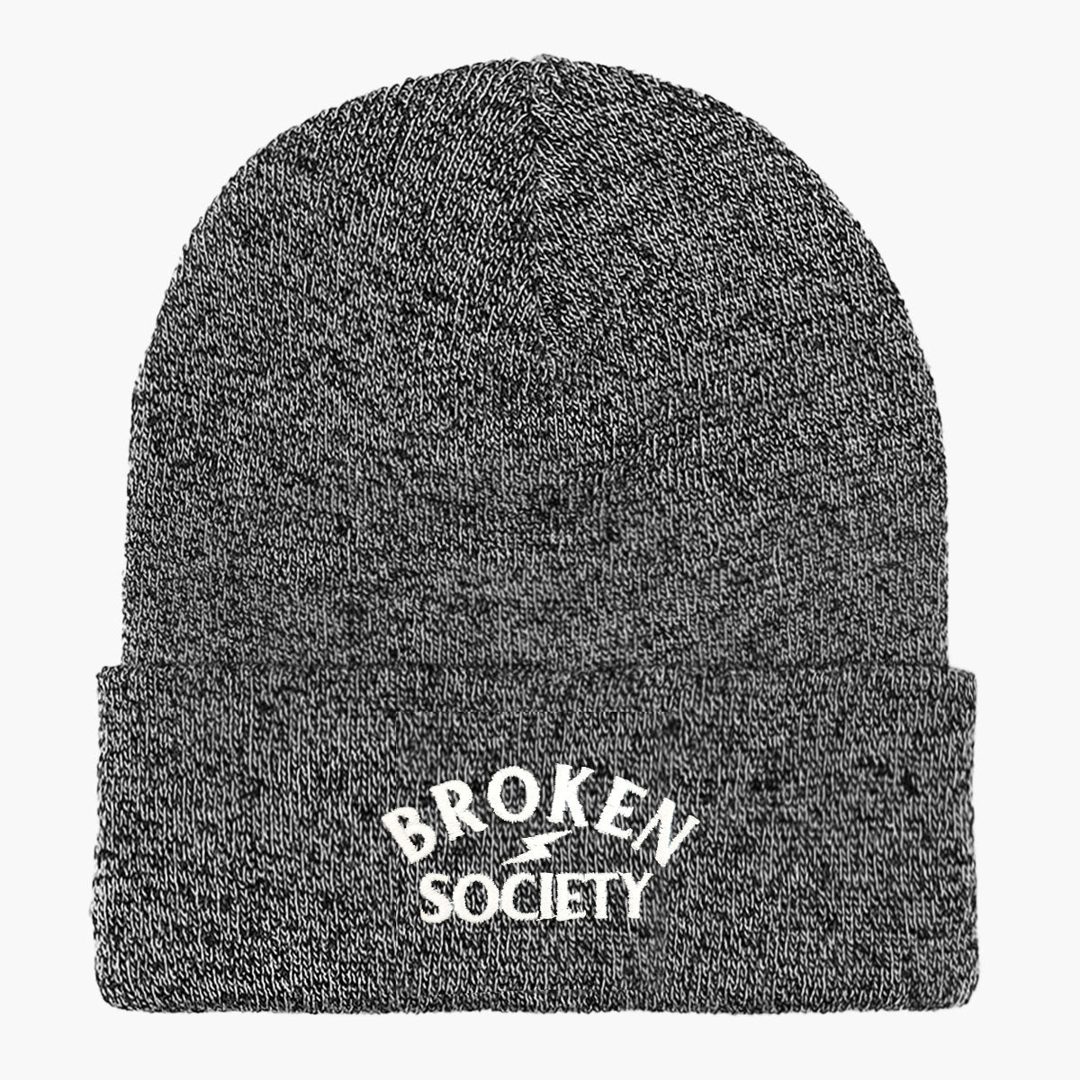 Logo Embroidered Beanie (Unisex)-Tattoo Apparel, Tattoo Accessories, Tattoo Gift, Tattoo Beanie, BB45-Broken Society