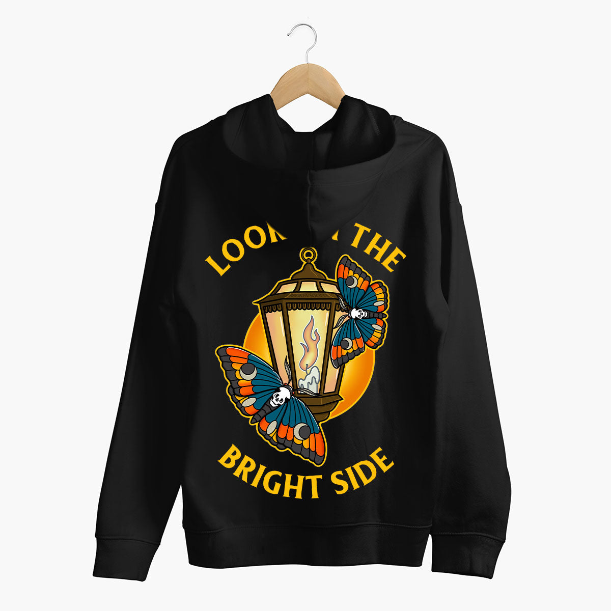 Look On The Bright Side Hoodie (Unisex)-Tattoo Clothing, Tattoo Hoodie, JH001-Broken Society