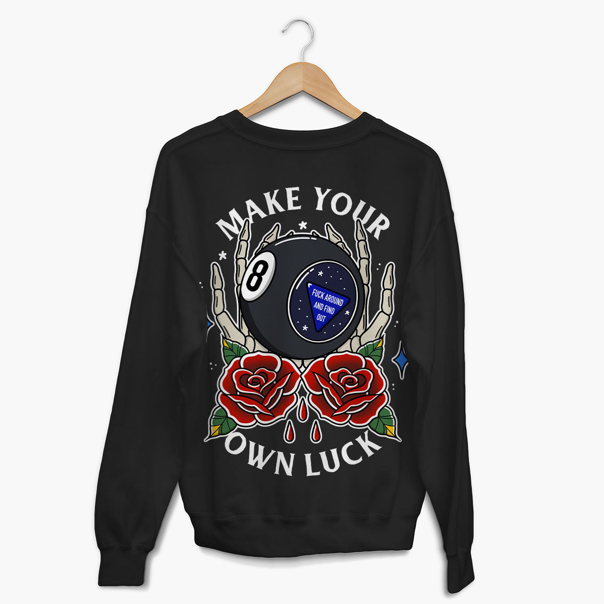Magic 8 Ball Sweatshirt (Unisex)-Tattoo Clothing, Tattoo Sweatshirt, JH030-Broken Society
