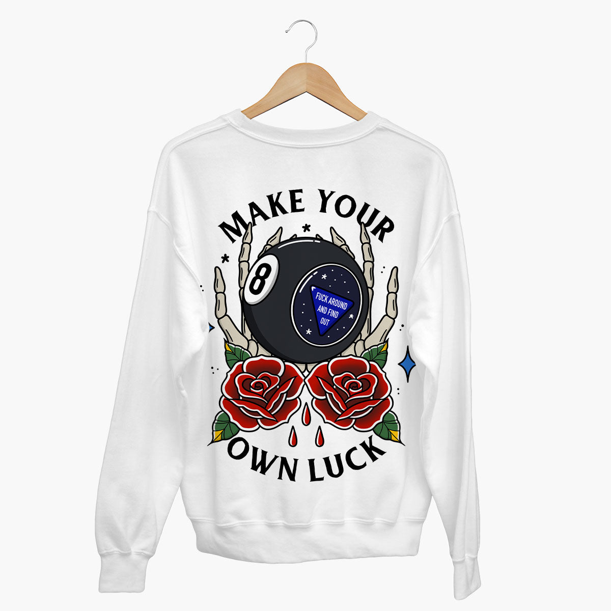 Magic 8 Ball Sweatshirt (Unisex)-Tattoo Clothing, Tattoo Sweatshirt, JH030-Broken Society