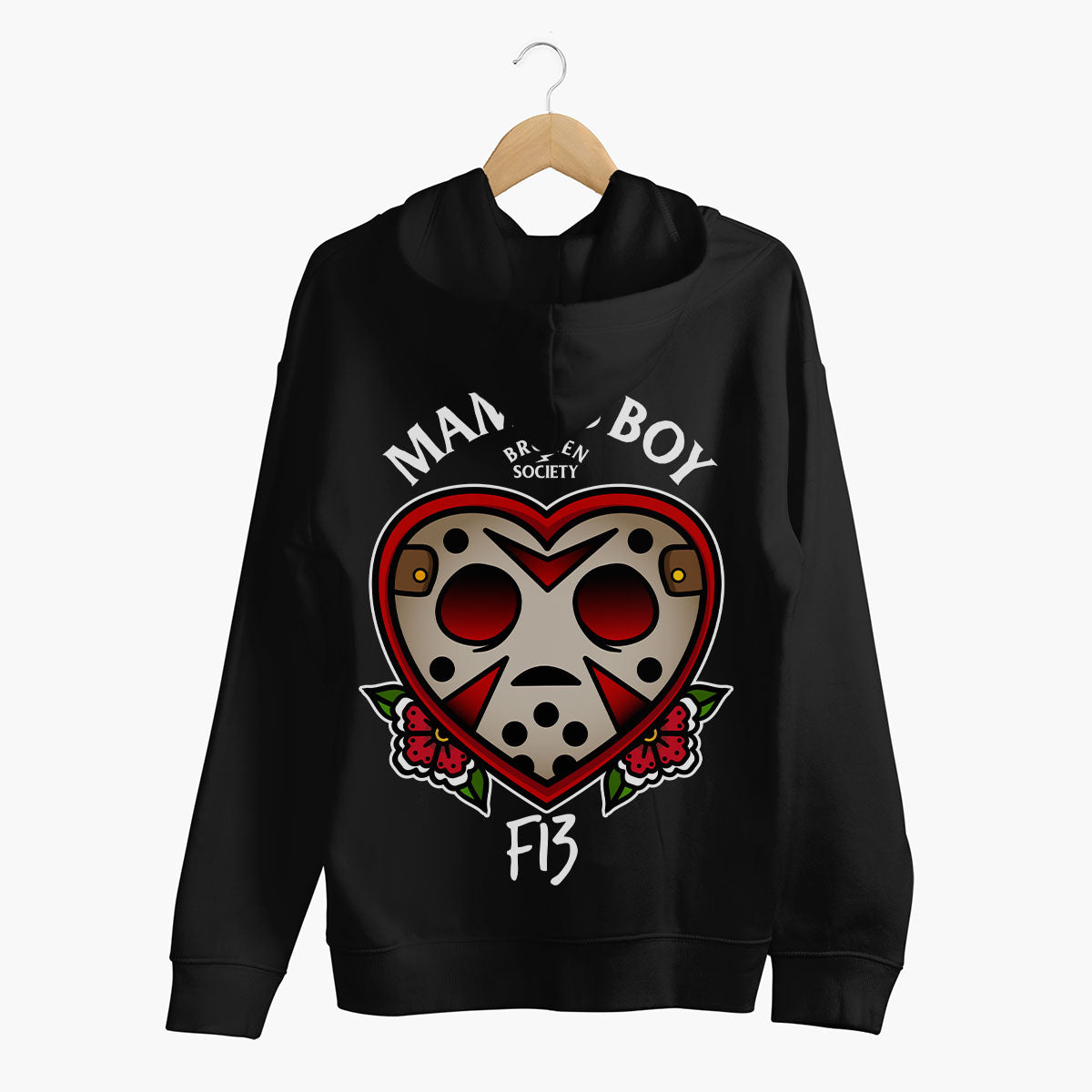 Mama's Boy Hoodie (Unisex)-Tattoo Clothing, Tattoo Hoodie, JH001-Broken Society