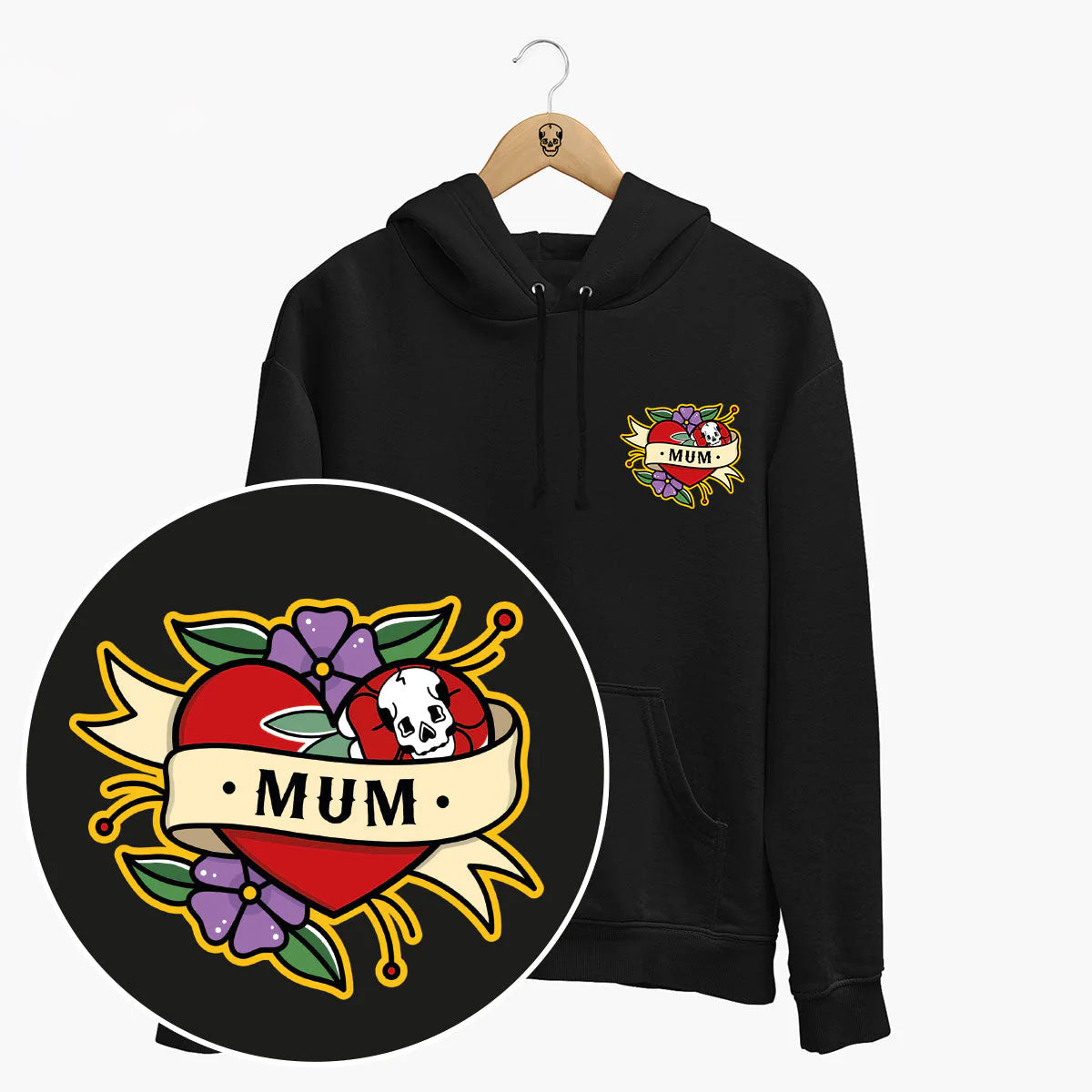 Mum Hoodie (Unisex)-Tattoo Clothing, Tattoo Hoodie, JH001-Broken Society