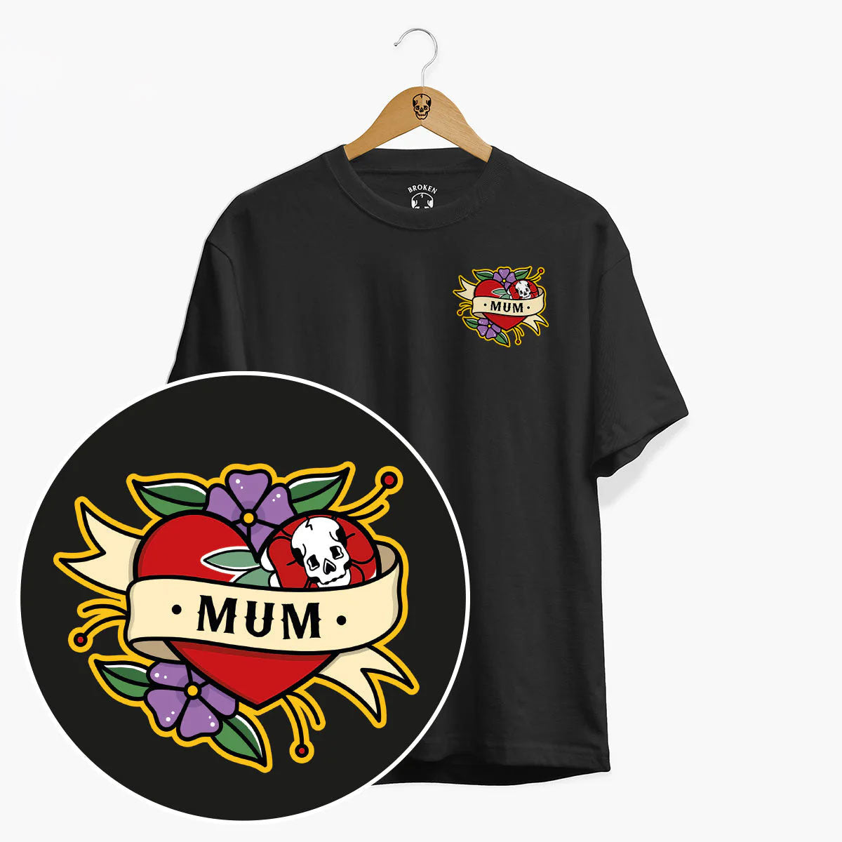 Mum T-Shirt (Unisex)-Tattoo Clothing, Tattoo T-Shirt, EP01-Broken Society