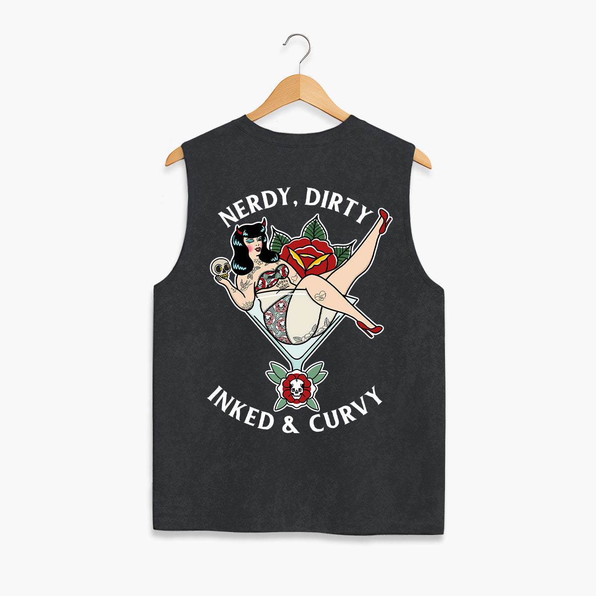Nerdy Dirty Sleeveless T-Shirt (Unisex)-Tattoo Clothing, Tattoo Sleeveless T-Shirt, EP01S-Broken Society