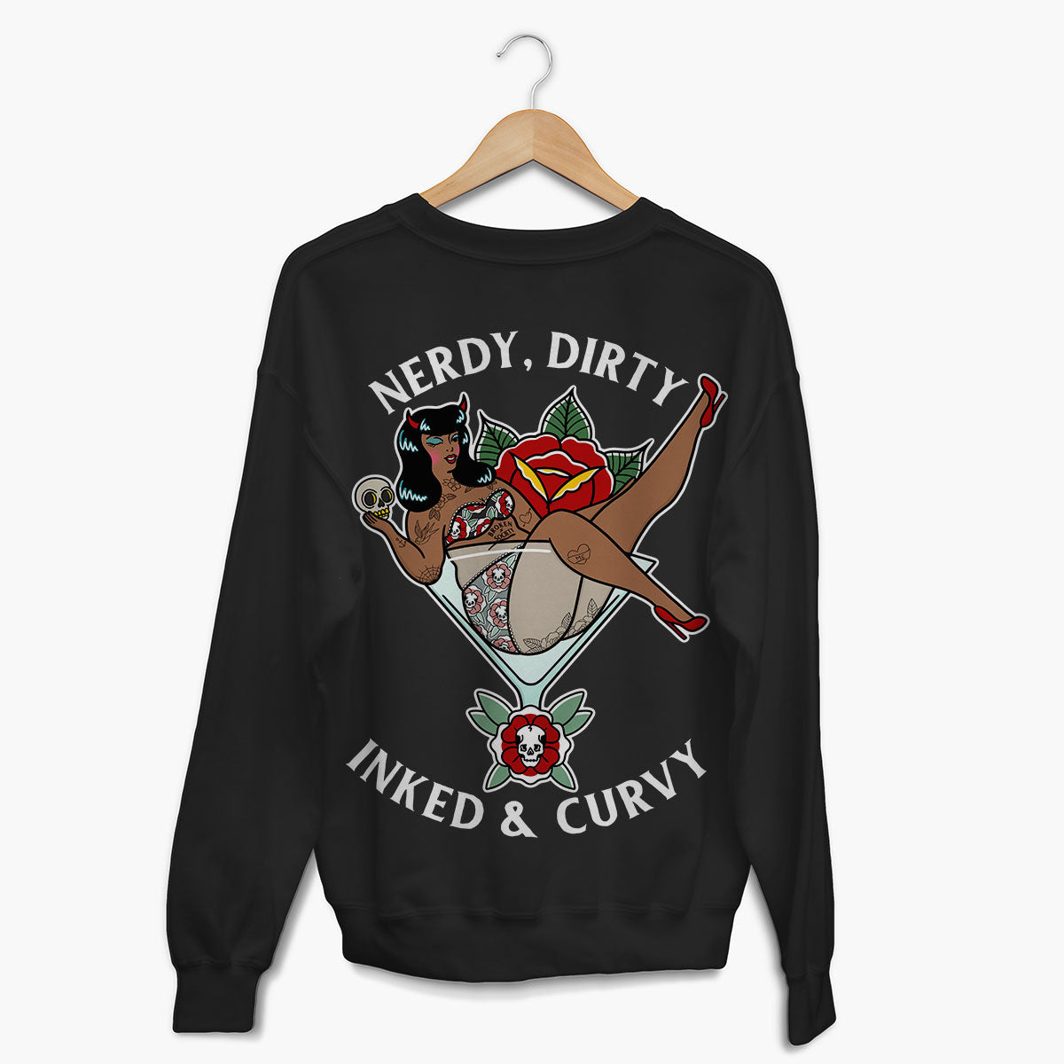 Nerdy Dirty Sweatshirt (Unisex)-Tattoo Clothing, Tattoo Sweatshirt, JH030-Broken Society