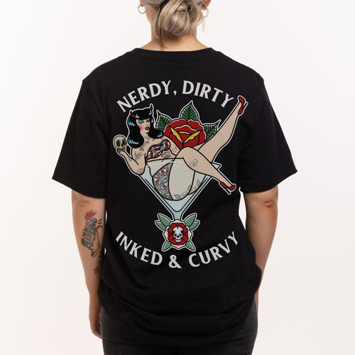 Nerdy Dirty T-shirt (Unisex)-Tattoo Clothing, Tattoo T-Shirt, N03-Broken Society