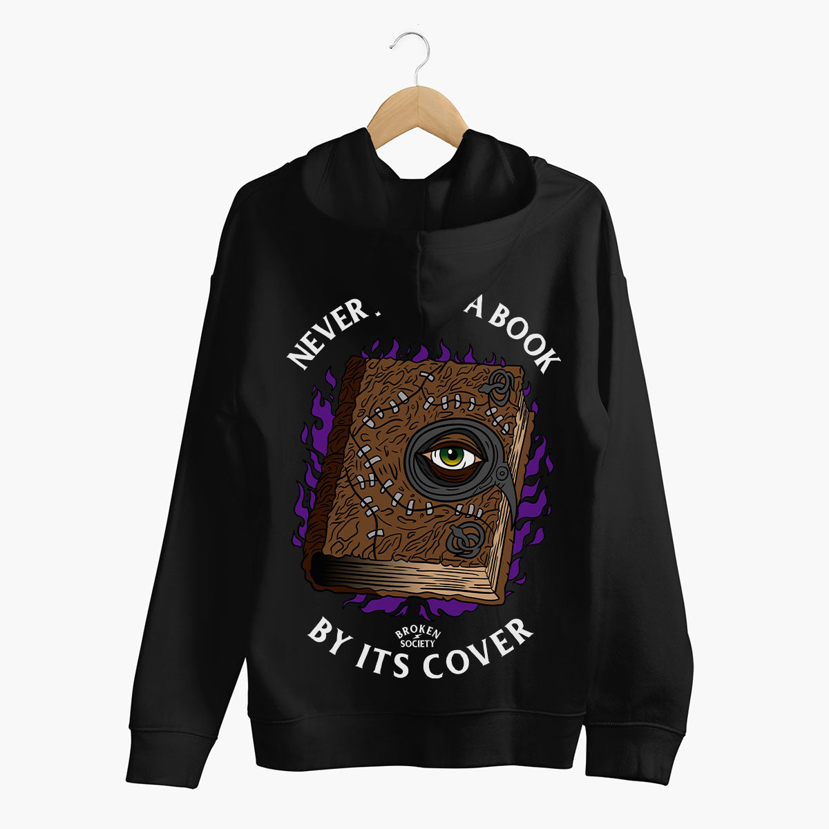 Never Judge A Book By It's Cover Hoodie (Unisex)-Tattoo Clothing, Tattoo Hoodie, JH001-Broken Society