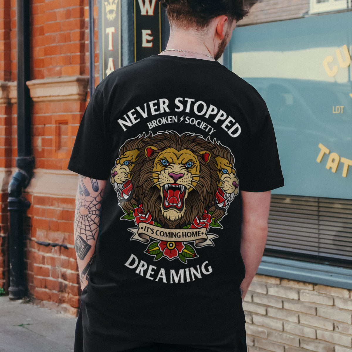 Never Stopped Dreaming T-Shirt (Unisex)-Tattoo Clothing, Tattoo T-Shirt, EP01-Broken Society