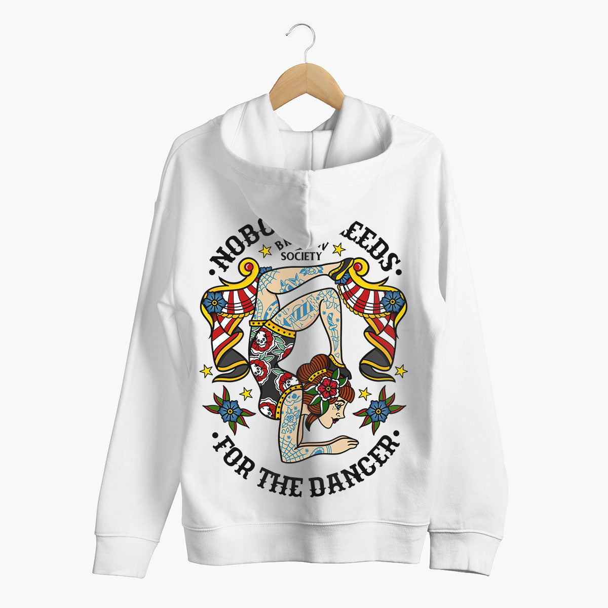 Nobody Bleeds For The Dancer Hoodie (Unisex)-Tattoo Clothing, Tattoo Hoodie, JH001-Broken Society