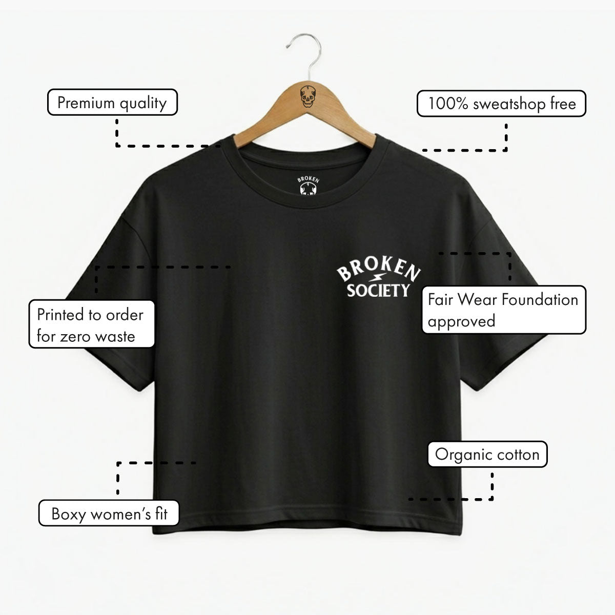 Butterfly Boxy Fit T-Shirt-Tattoo Clothing, Tattoo T-Shirt, EP026-Broken Society