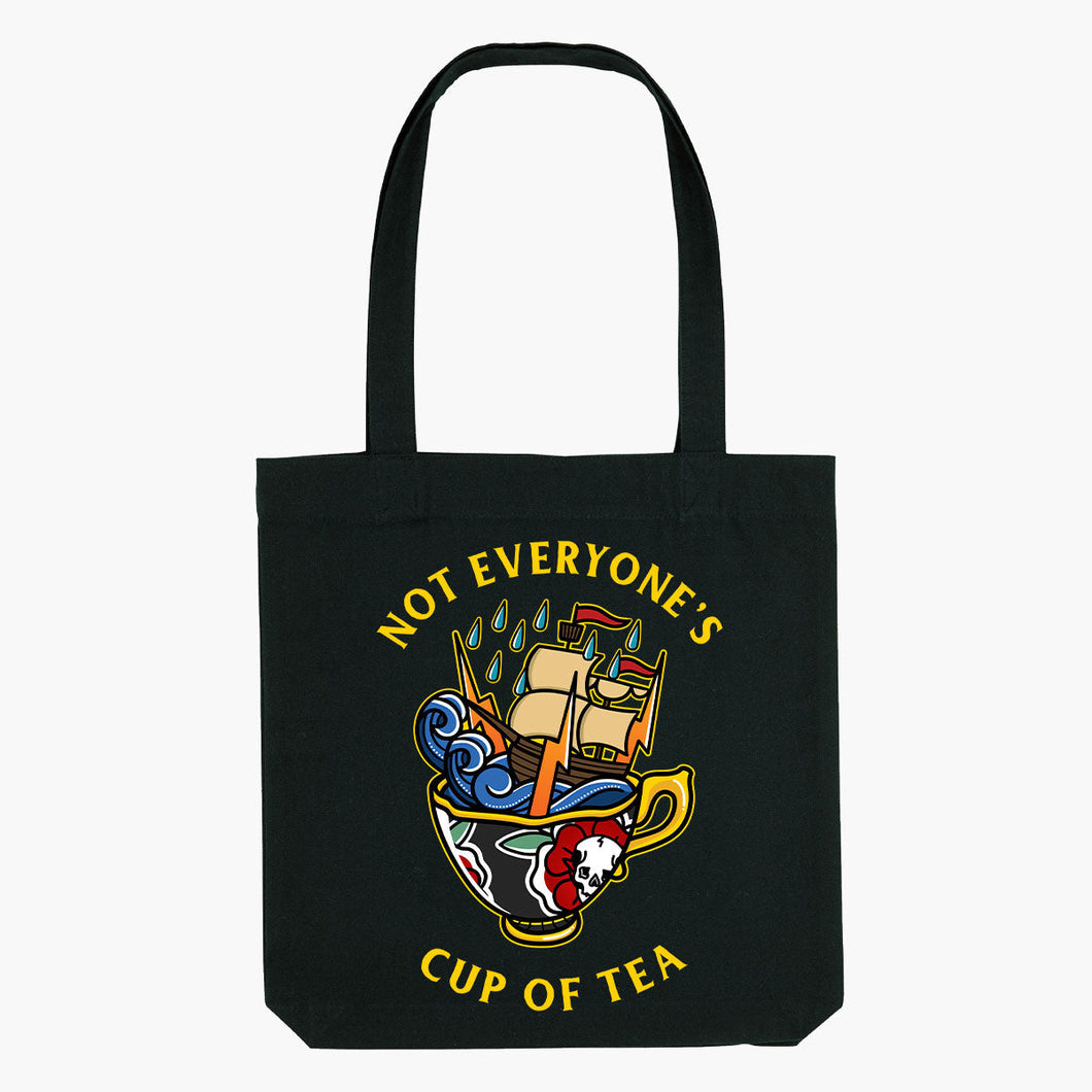 Not Everyone's Cup Of Tea Strong-As-Hell Tote Bag-Tattoo Apparel, Tattoo Accessories, Tattoo Gift, Tattoo Tote Bag-Broken Society
