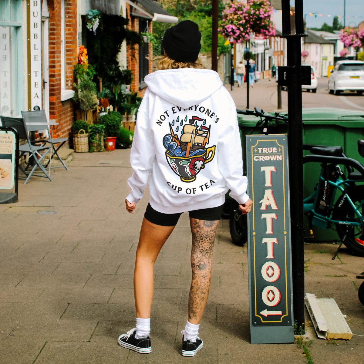 Not Everyone's Cup Of Tea Zip-Up Hoodie (Unisex)-Tattoo Clothing, Tattoo Zip-Up Hoodie, JH050-Broken Society