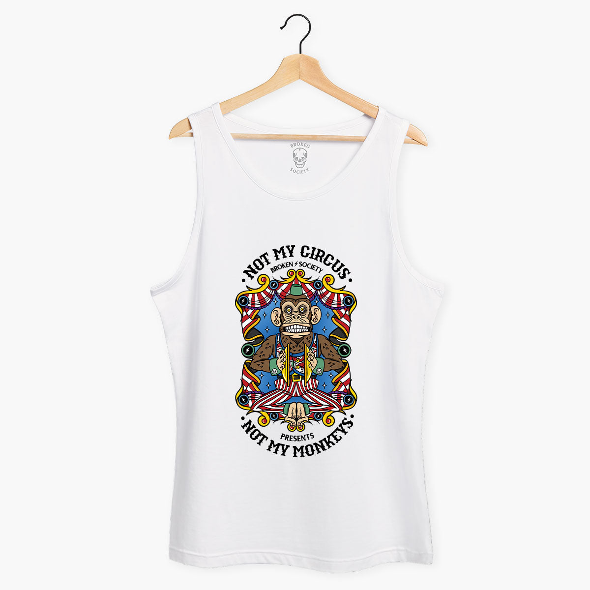 Not My Circus Front Print Tank (Unisex)-Tattoo Clothing, Tattoo Tank, 03980-Broken Society