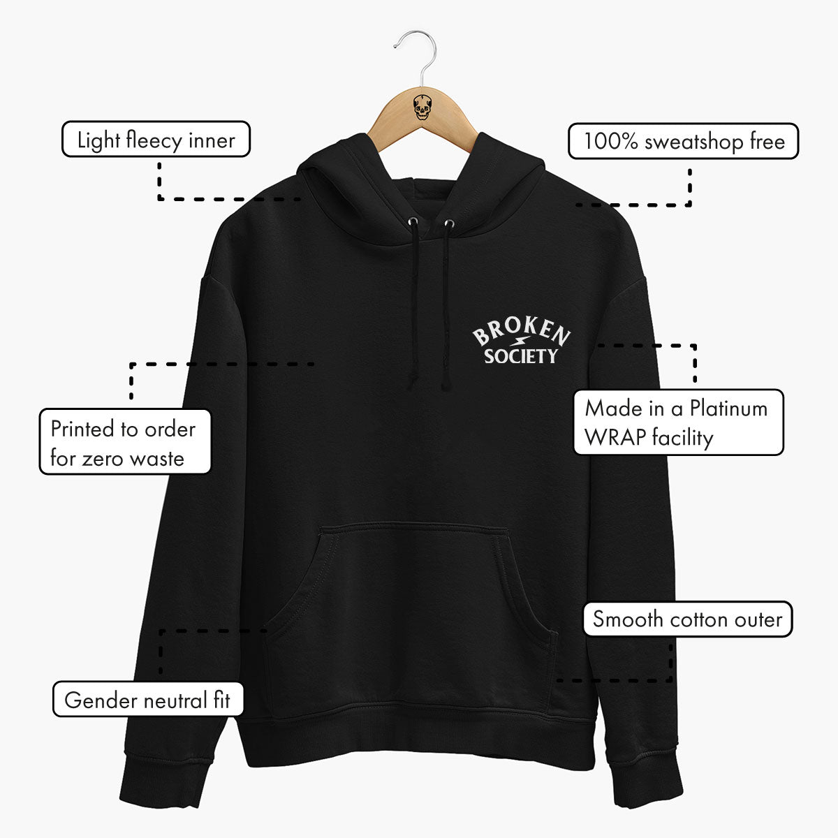 Magic 8 Ball Hoodie (Unisex)-Tattoo Clothing, Tattoo Hoodie, JH001-Broken Society