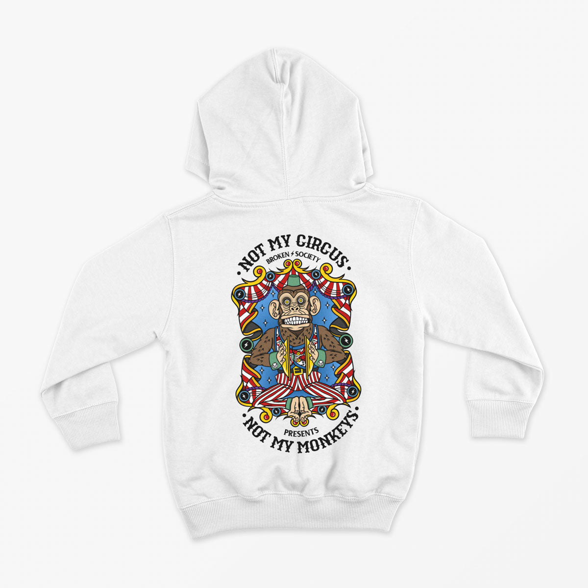 Not My Circus Kids Hoodie (Unisex)-Tattoo Clothing, Tattoo Hoodie, JH001J-Broken Society