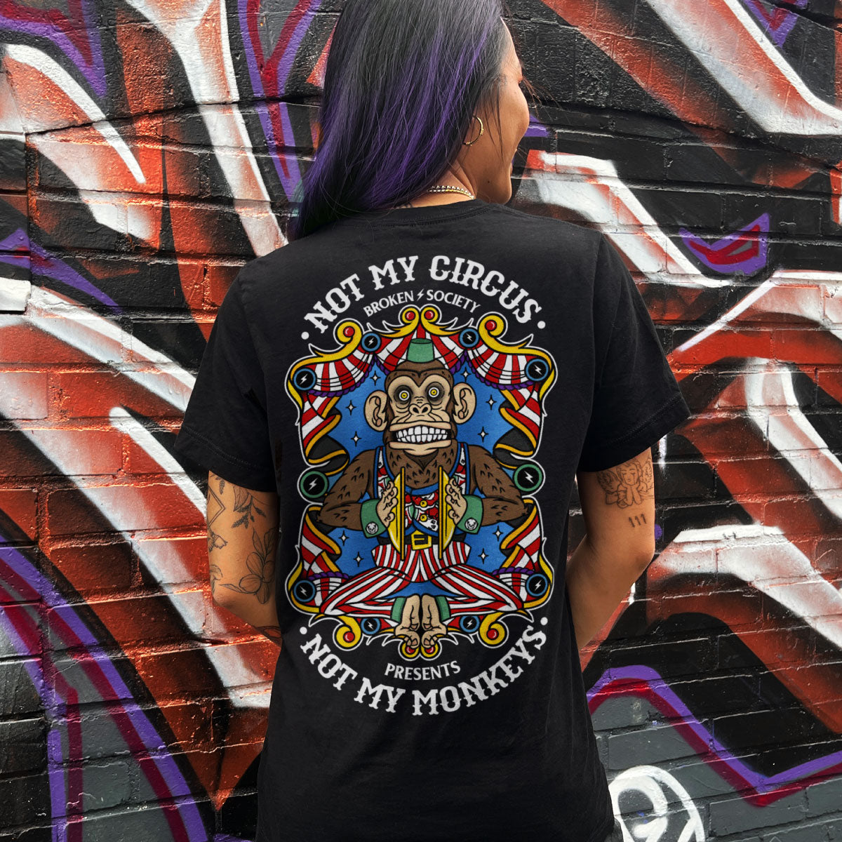 Not My Circus T-Shirt (Unisex)-Tattoo Clothing, Tattoo T-Shirt, EP01-Broken Society