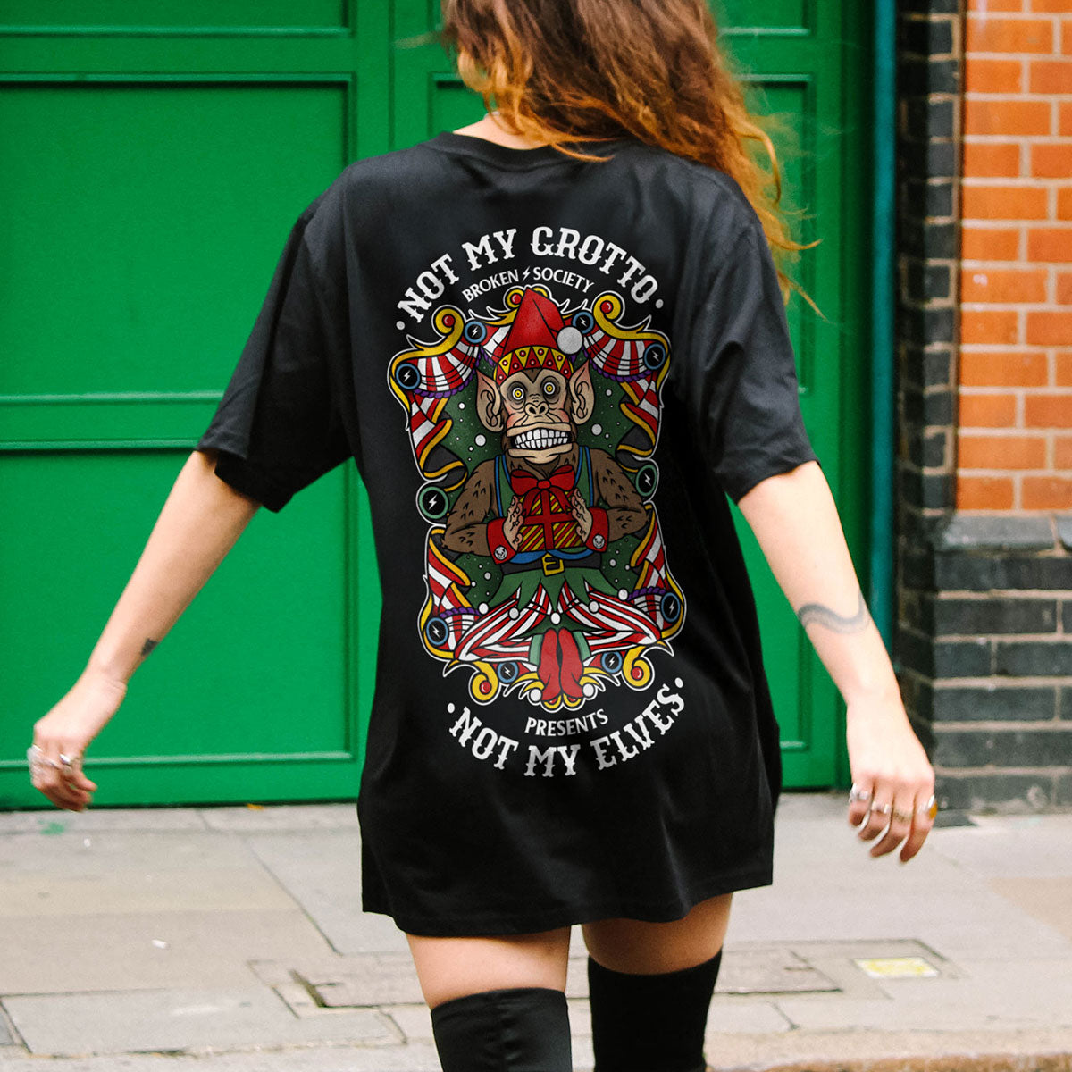 Not My Grotto Christmas T-Shirt (Unisex)-Tattoo Clothing, Tattoo T-Shirt, EP01-Broken Society