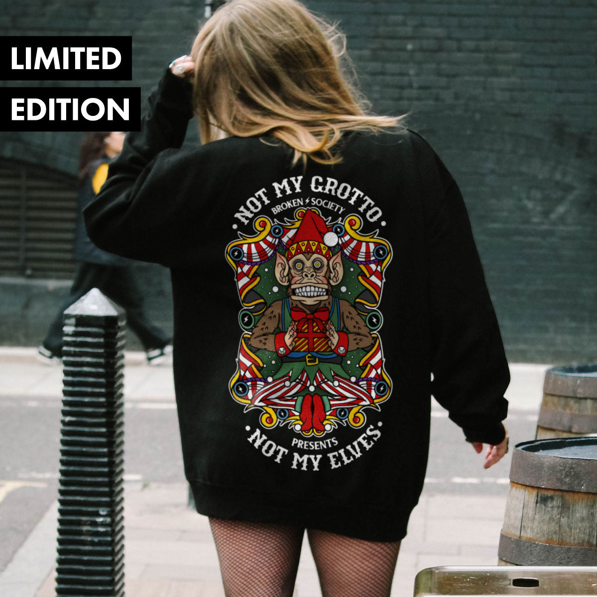 Not My Grotto Sweatshirt (Unisex)-Tattoo Clothing, Tattoo Sweatshirt, JH030-Broken Society