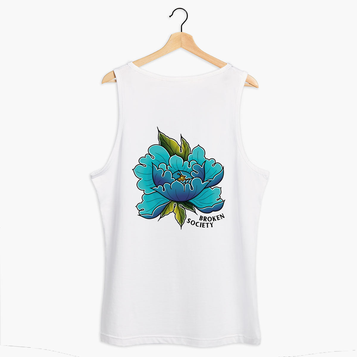 Peony In Bloom I Tank (Unisex)-Tattoo Clothing, Tattoo Tank, 03980-Broken Society