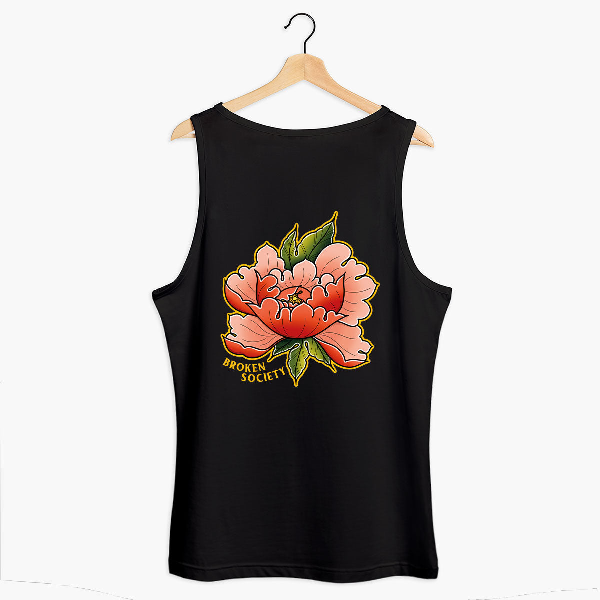 Peony In Bloom II Tank (Unisex)-Tattoo Clothing, Tattoo Tank, 03980-Broken Society