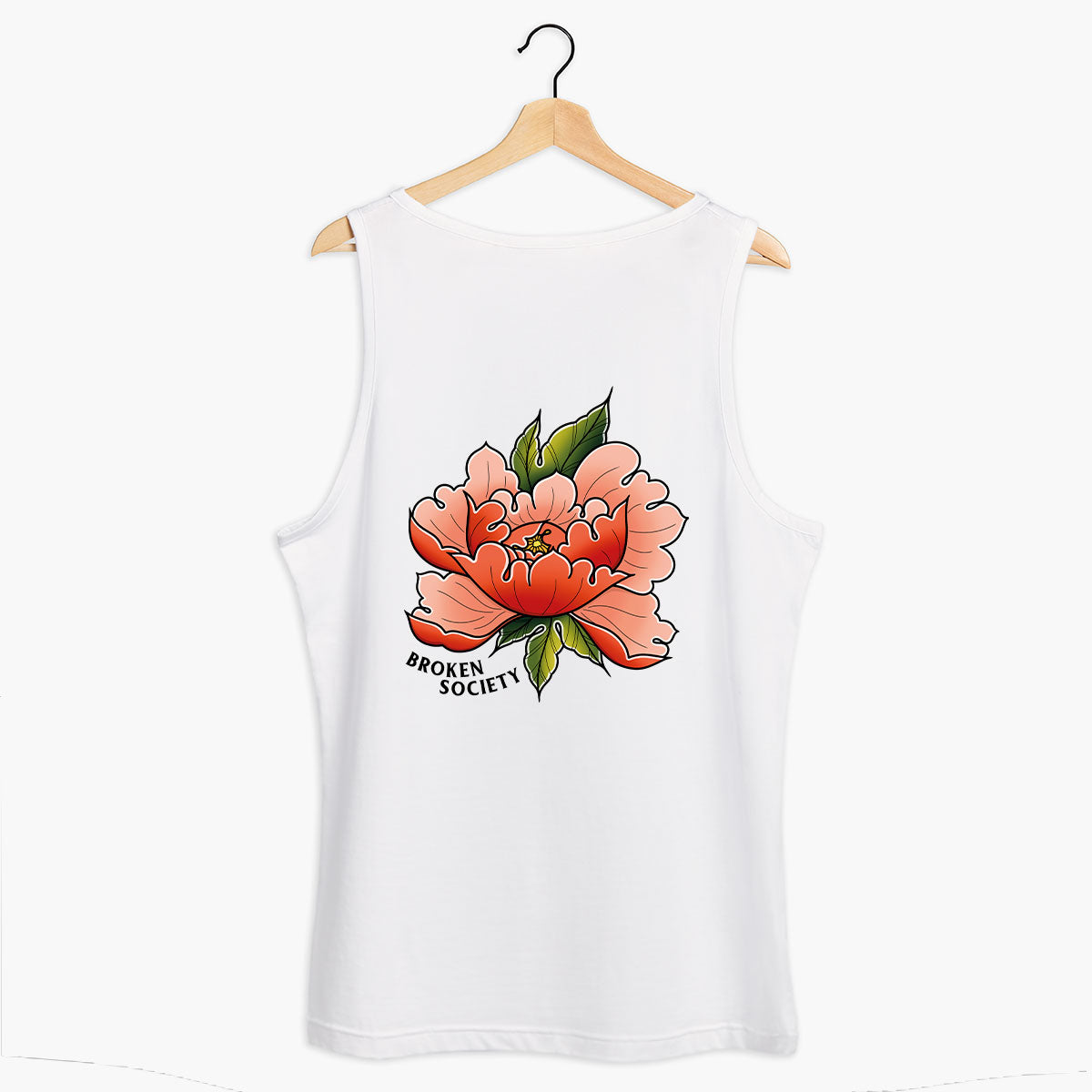 Peony In Bloom II Tank (Unisex)-Tattoo Clothing, Tattoo Tank, 03980-Broken Society
