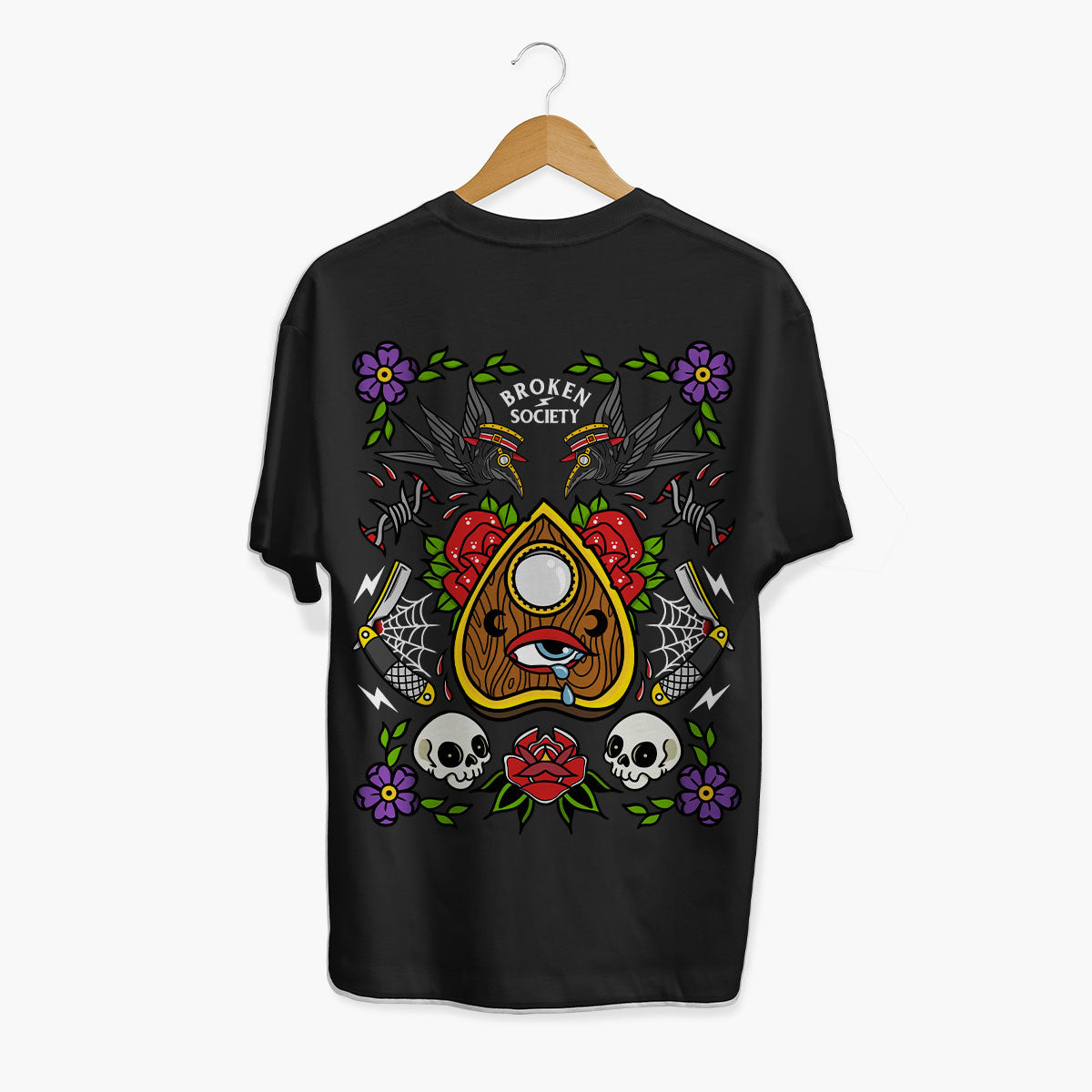 Planchette Flash Sheet T-Shirt (Unisex)-Tattoo Clothing, Tattoo T-Shirt, EP01-Broken Society