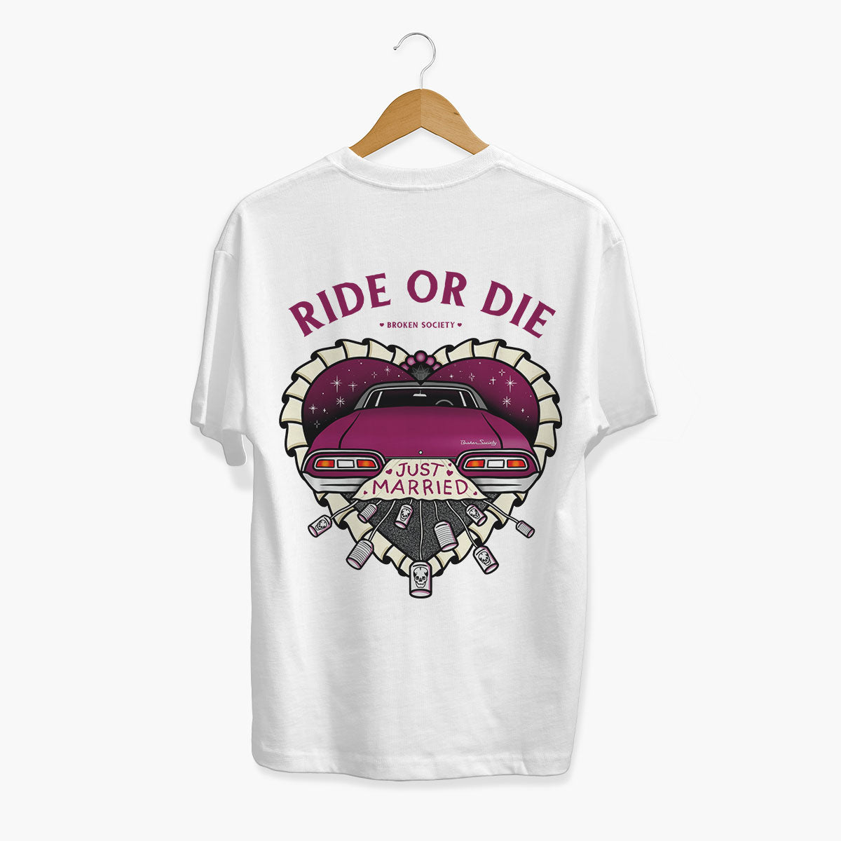 Ride Or Die T-Shirt (Unisex)-Tattoo Clothing, Tattoo T-Shirt, EP01-Broken Society