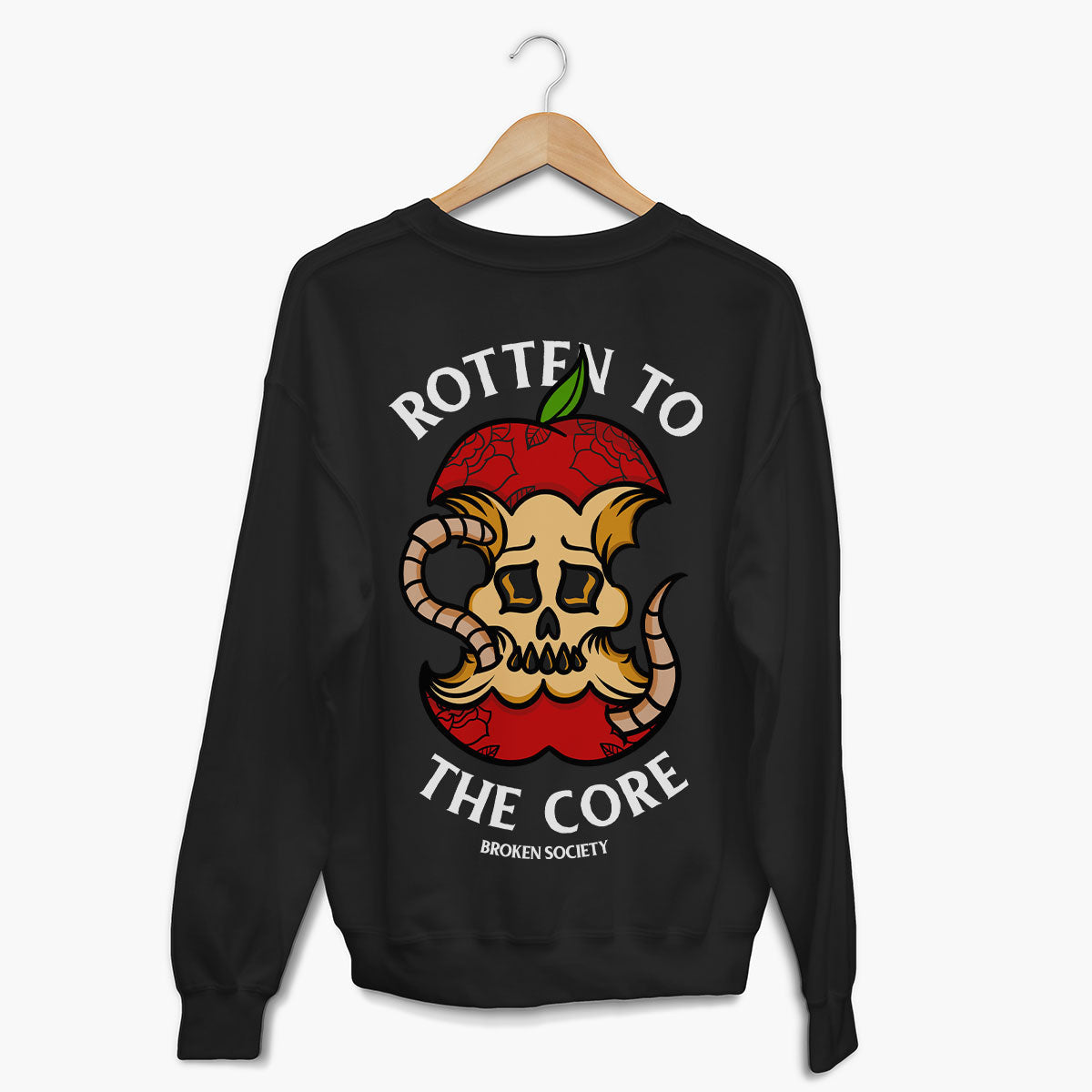 Rotten To The Core Sweatshirt (Unisex)-Tattoo Clothing, Tattoo Sweatshirt, JH030-Broken Society