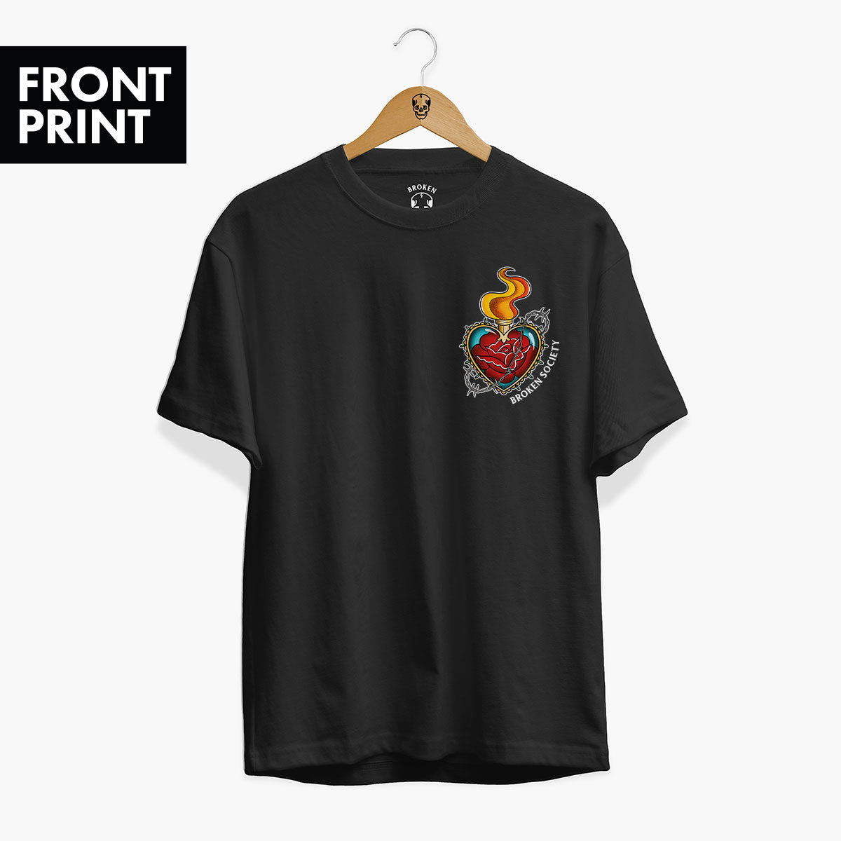 Sacred Hearts T-shirt (Unisex)-Tattoo Clothing, Tattoo T-Shirt, N03-Broken Society