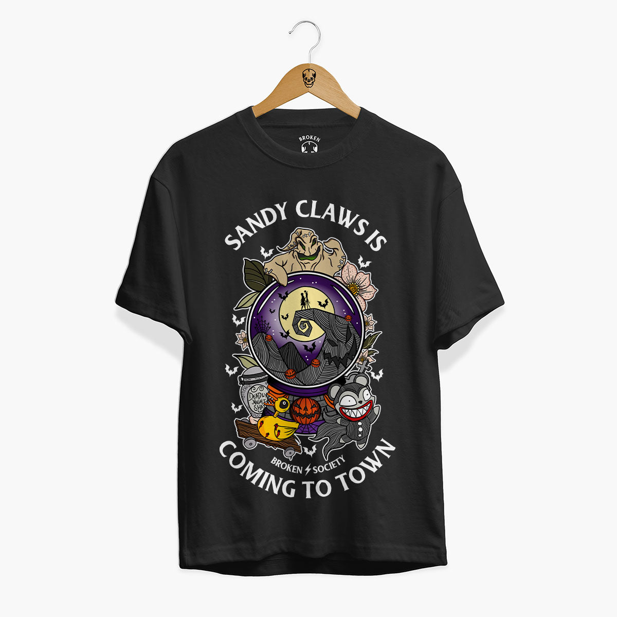 Sandy Claws Christmas T-Shirt (Unisex)-Tattoo Clothing, Tattoo T-Shirt, EP01-Broken Society