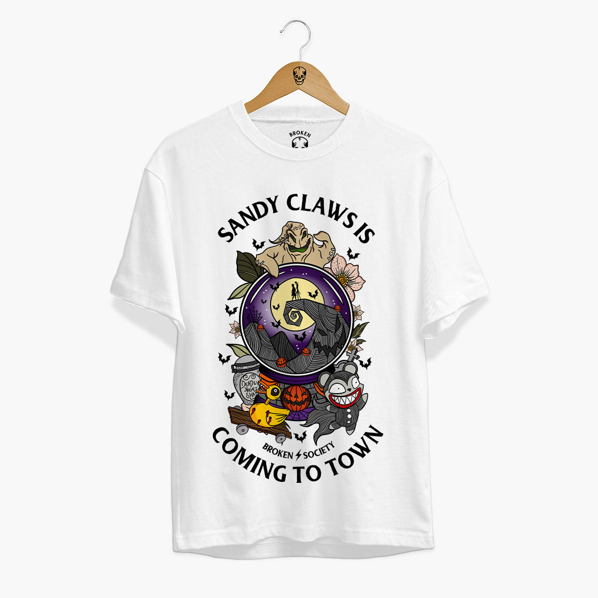 Sandy Claws Christmas T-Shirt (Unisex)-Tattoo Clothing, Tattoo T-Shirt, EP01-Broken Society