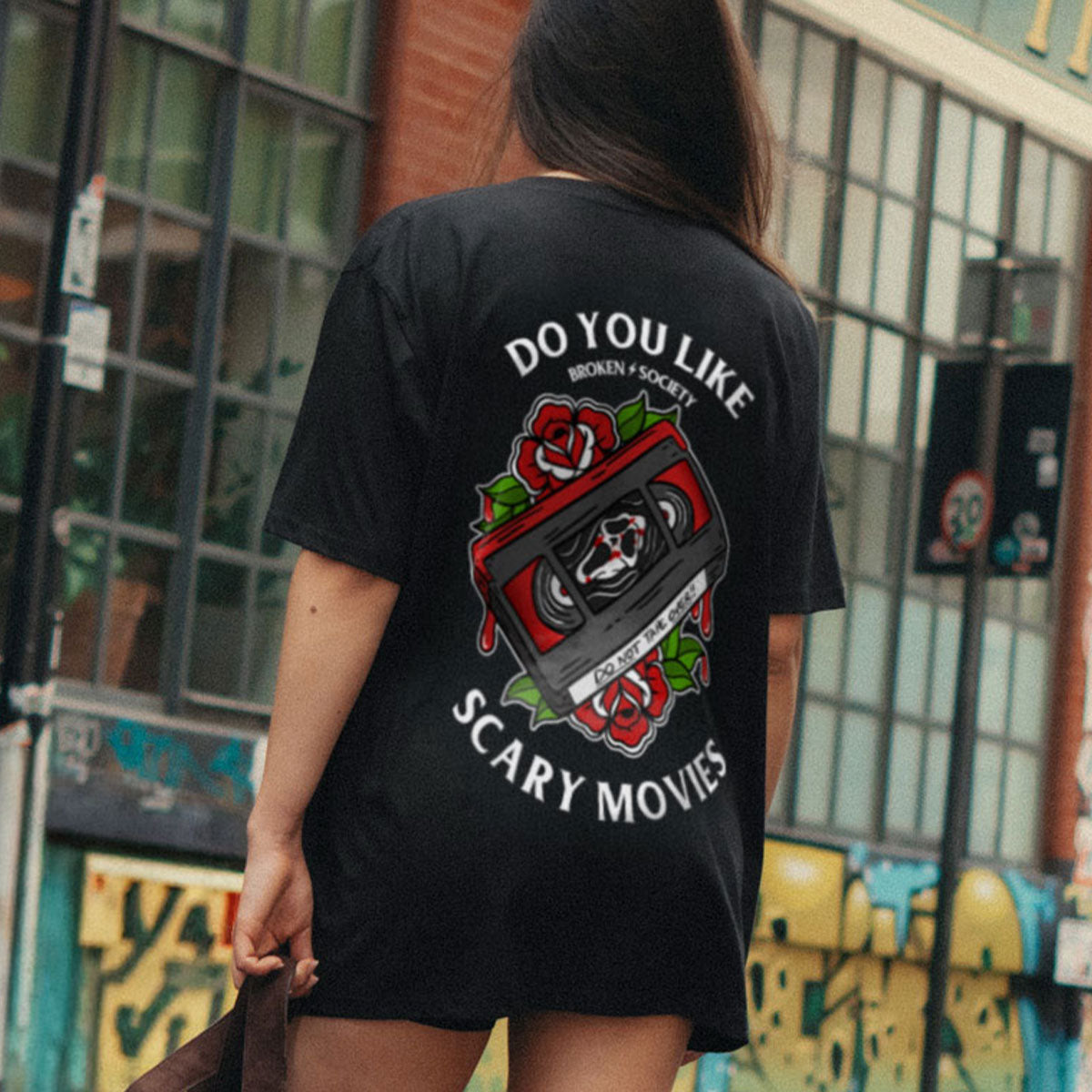 Scary Movies T-Shirt (Unisex)-Tattoo Clothing, Tattoo T-Shirt, EP01-Broken Society