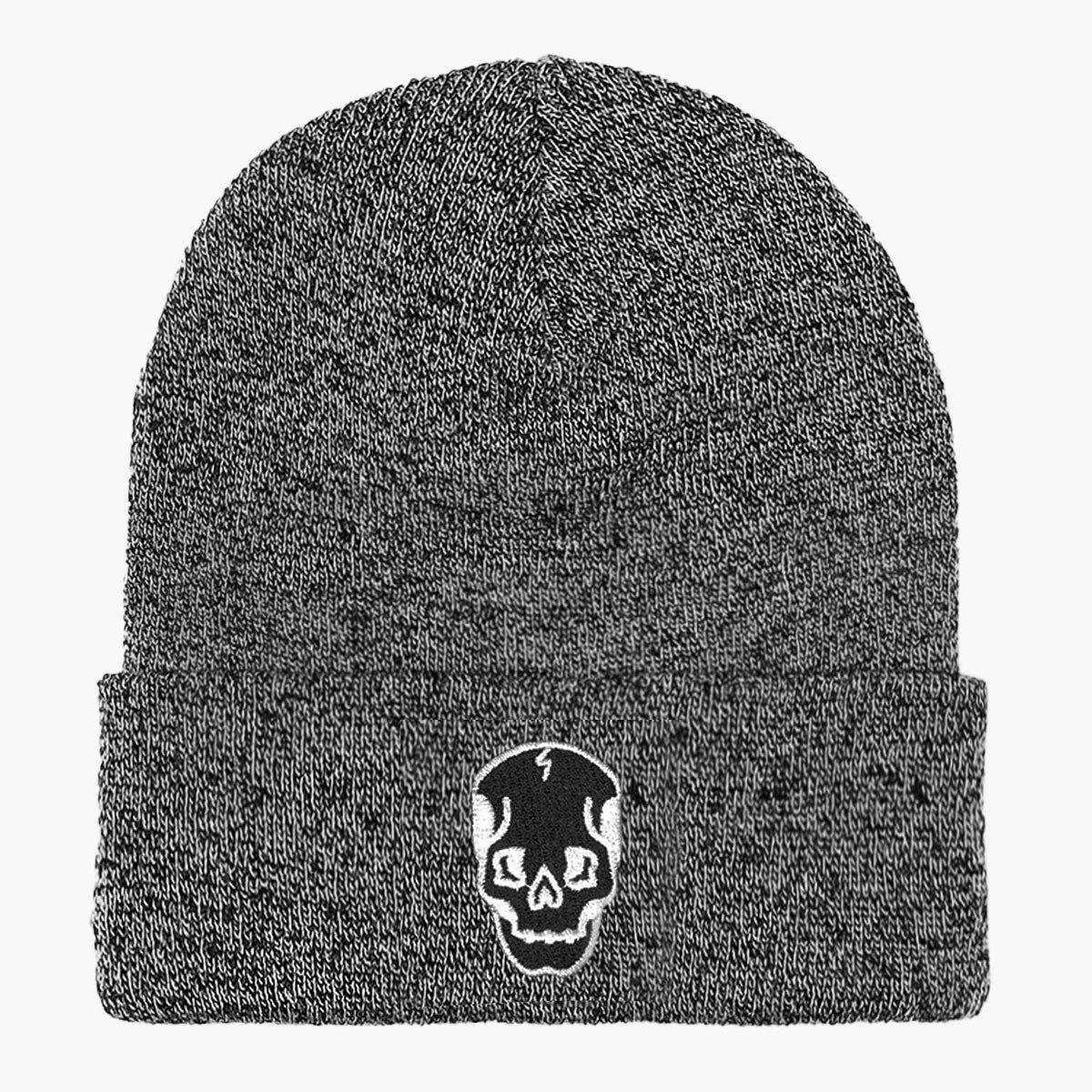 Skull Embroidered Beanie (Unisex)-Tattoo Apparel, Tattoo Accessories, Tattoo Gift, Tattoo Beanie, BB45-Broken Society