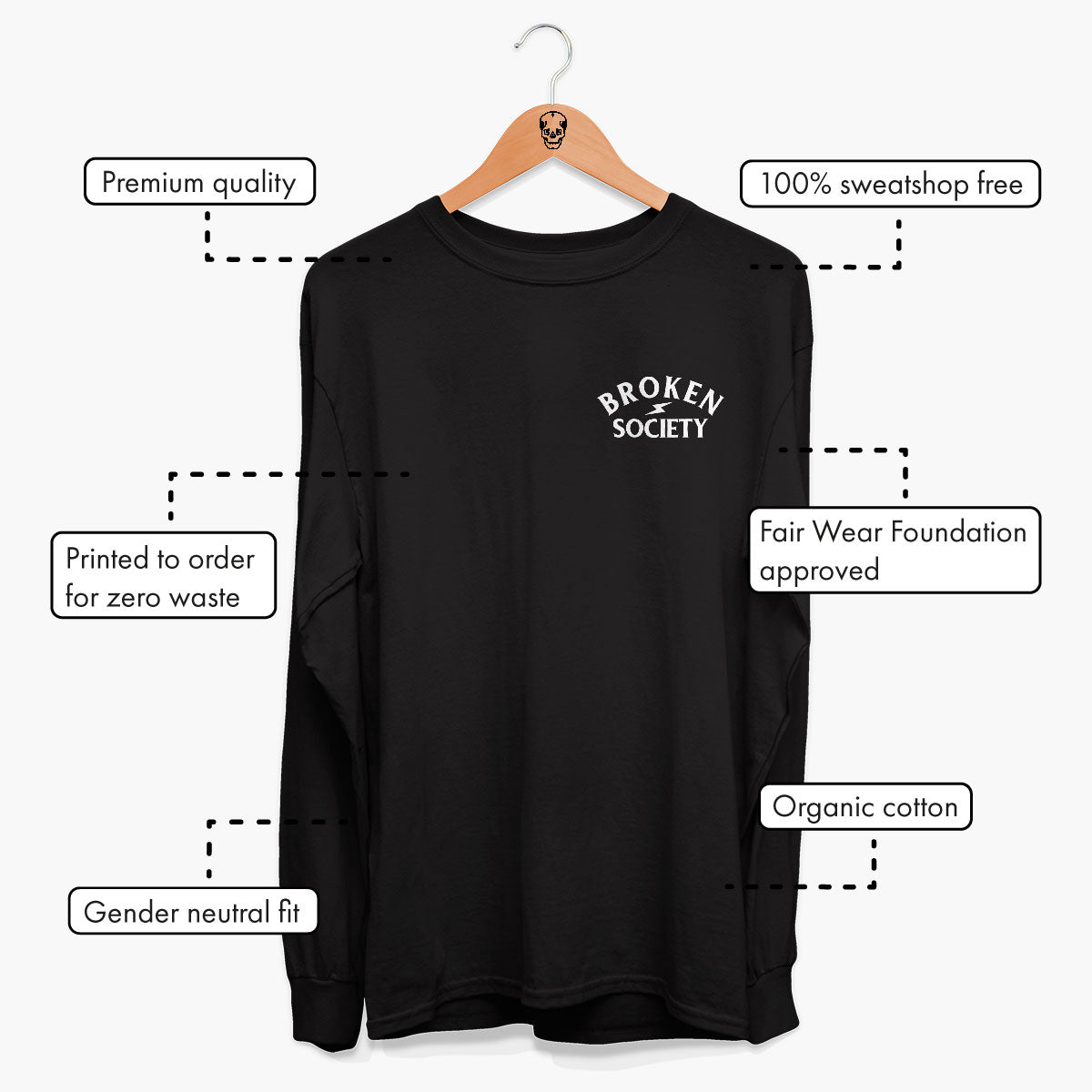 Thick Thighs Thin Patience Long Sleeve T-Shirt (Unisex)-Tattoo Clothing, Tattoo Long Sleeve T-Shirt, EP185L-Broken Society