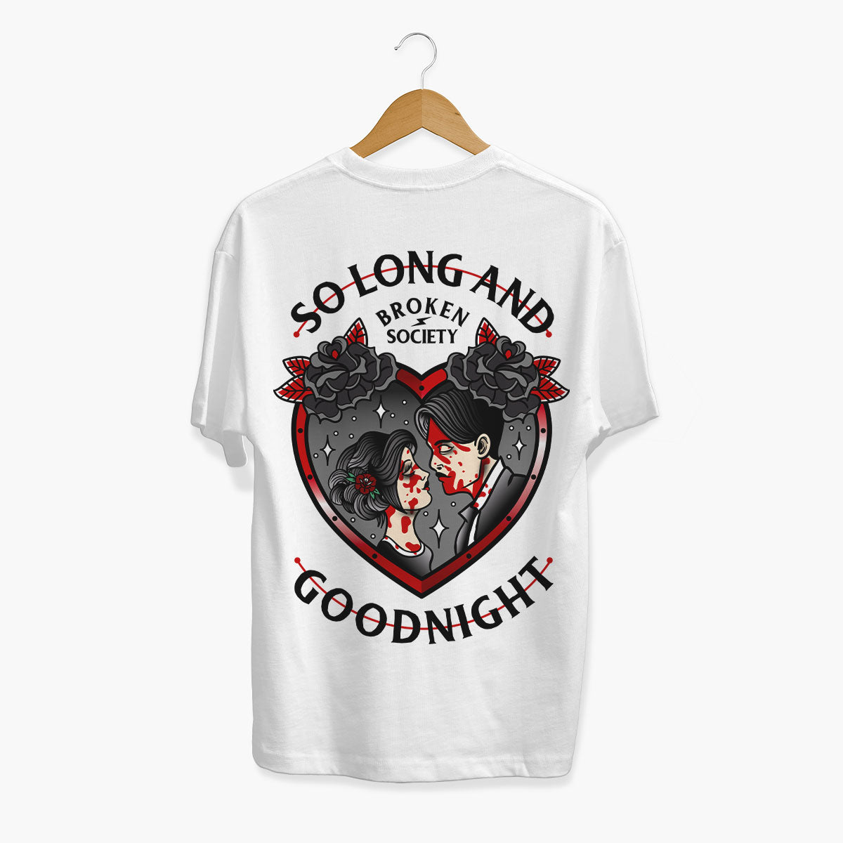 So Long And Goodnight T-Shirt (Unisex)-Tattoo Clothing, Tattoo T-Shirt, EP01-Broken Society