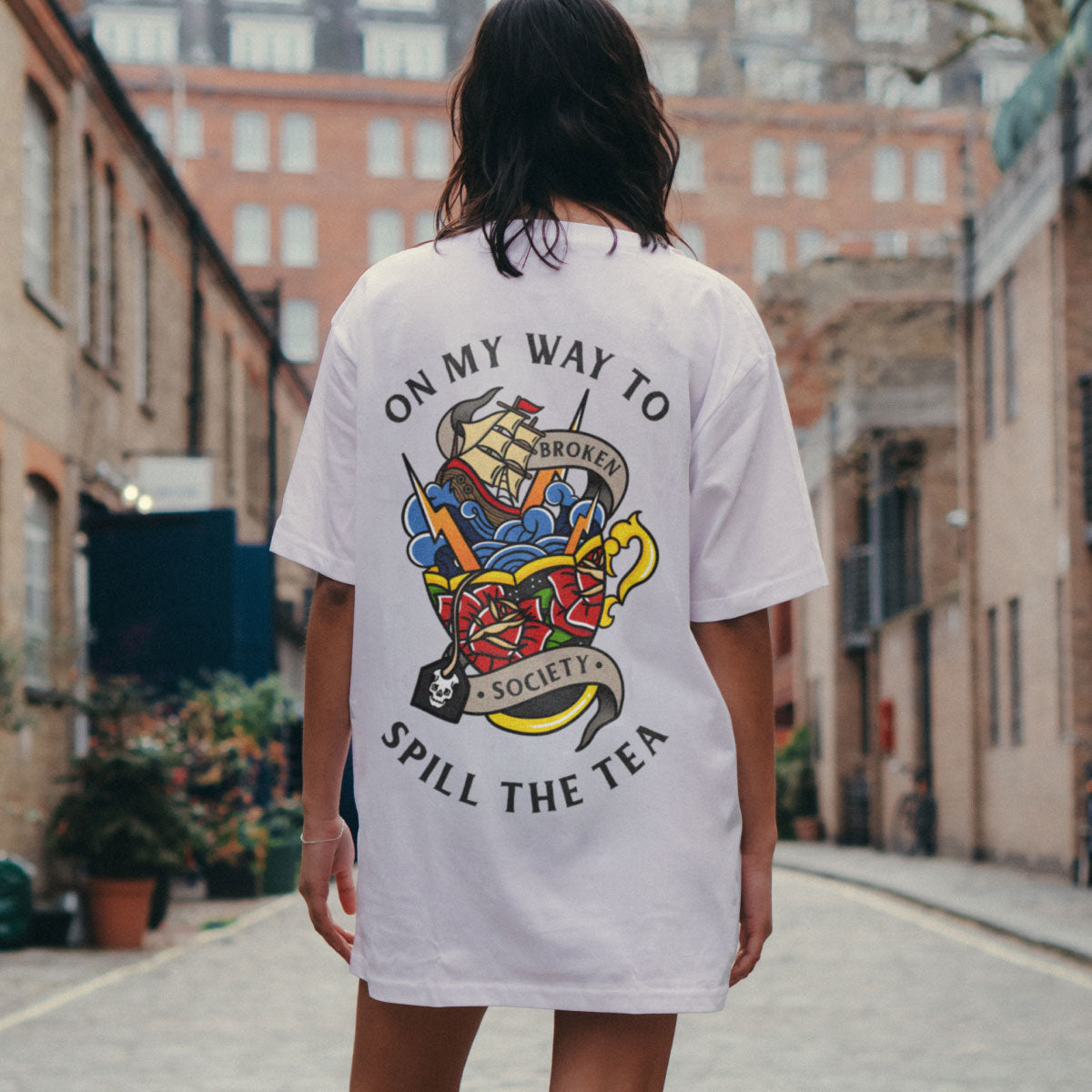 Spill The Tea T-Shirt (Unisex)-Tattoo Clothing, Tattoo T-Shirt, EP01-Broken Society