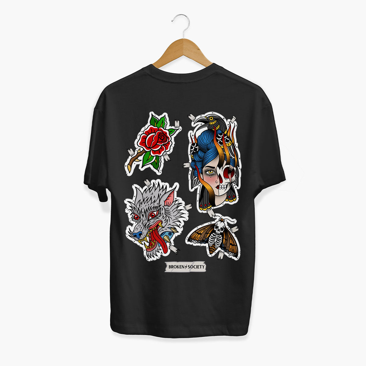 Sticker Flash Sheet T-Shirt (Unisex)-Tattoo Clothing, Tattoo T-Shirt, EP01-Broken Society