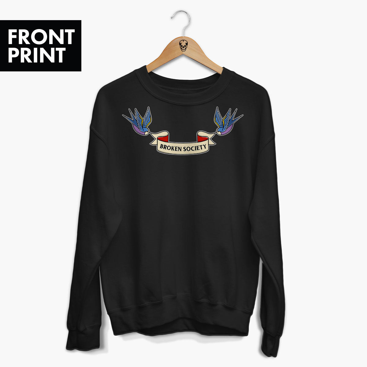 Swallows Sweatshirt (Unisex)-Tattoo Clothing, Tattoo Sweatshirt, JH030-Broken Society