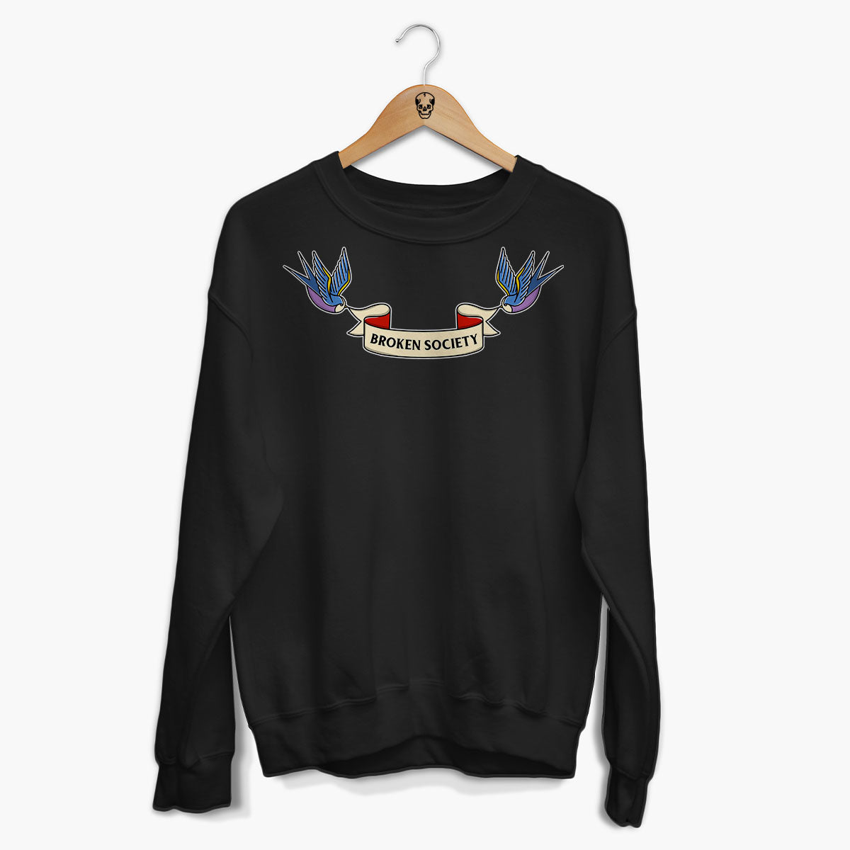 Swallows Sweatshirt (Unisex)-Tattoo Clothing, Tattoo Sweatshirt, JH030-Broken Society