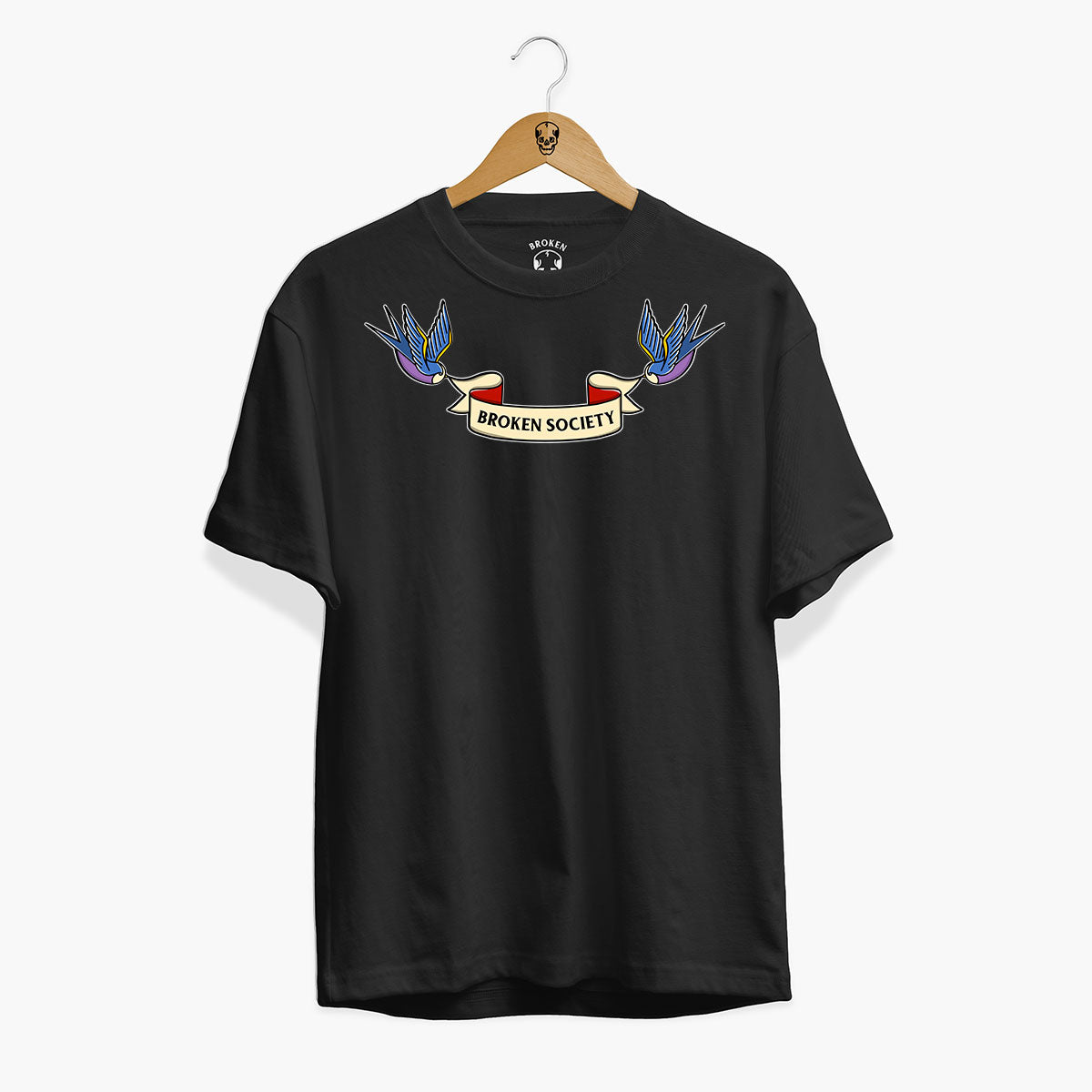 Swallows T-Shirt (Unisex)-Tattoo Clothing, Tattoo T-Shirt, EP01-Broken Society