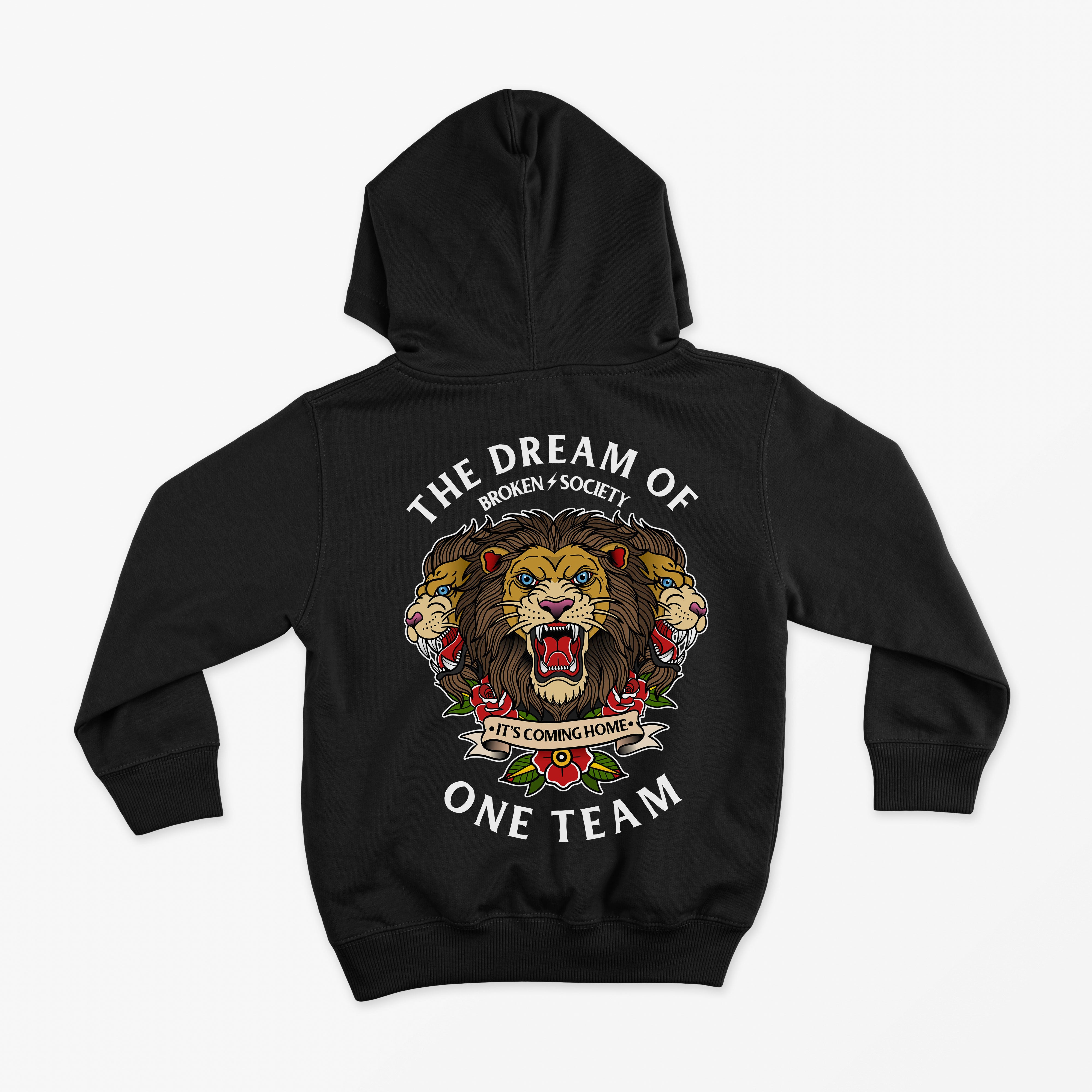 The Dream Of One Team Kids Hoodie (Unisex)-Tattoo Clothing, Tattoo Hoodie, JH001J-Broken Society