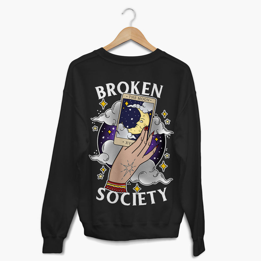 The Moon Tarot Sweatshirt (Unisex)-Tattoo Clothing, Tattoo Sweatshirt, JH030-Broken Society