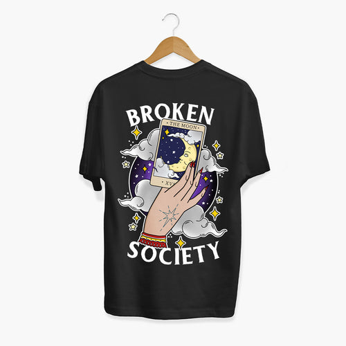 The Moon Tarot T-shirt (Unisex)-Tattoo Clothing, Tattoo T-Shirt, N03-Broken Society