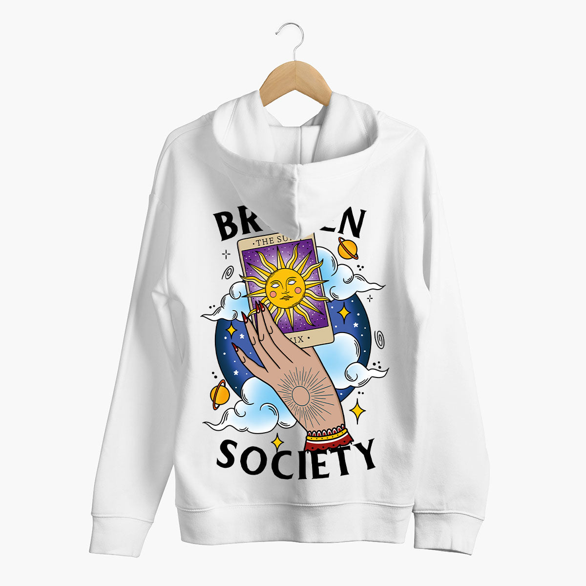 The Sun Tarot Hoodie (Unisex)-Tattoo Clothing, Tattoo Hoodie, JH001-Broken Society