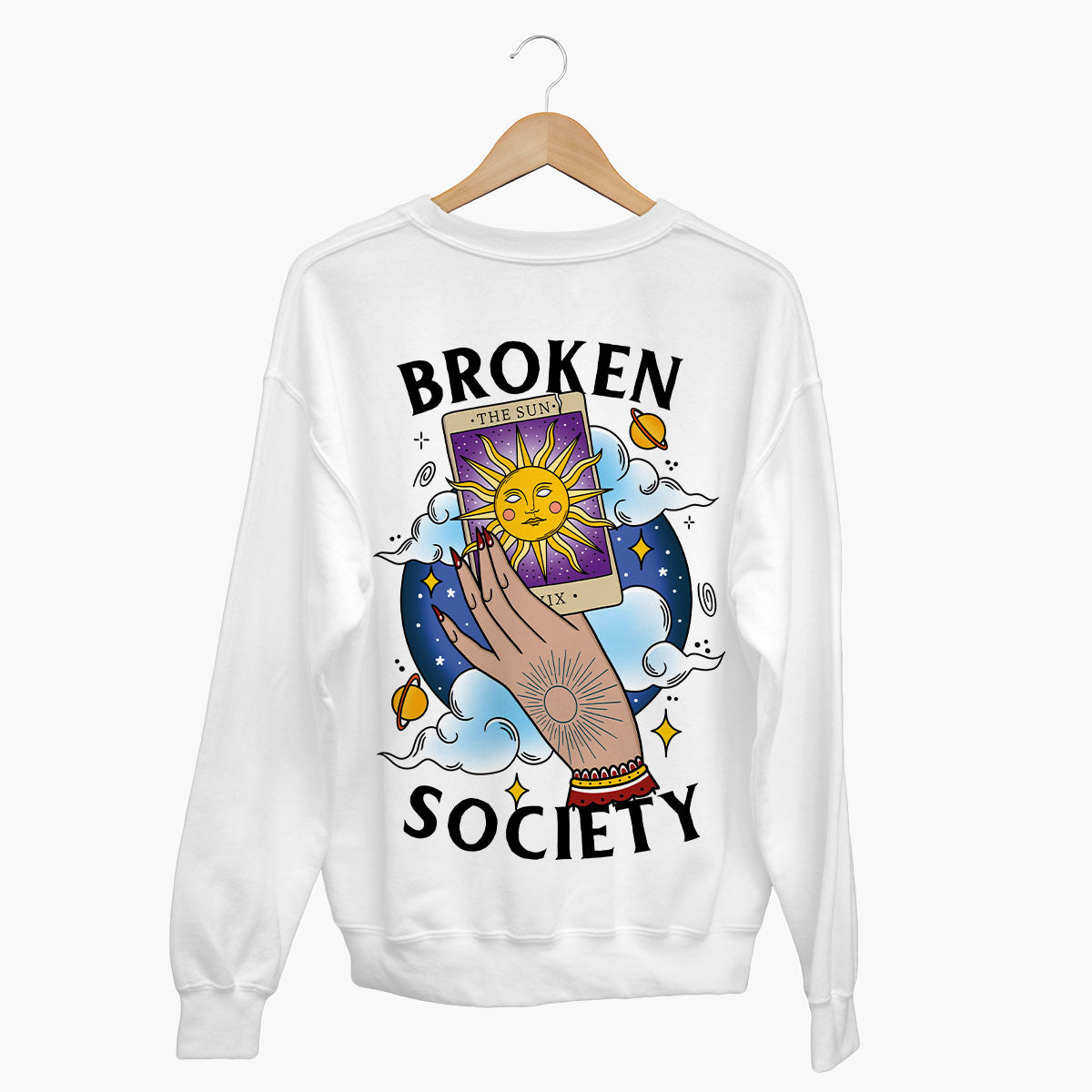 The Sun Tarot Sweatshirt (Unisex)-Tattoo Clothing, Tattoo Sweatshirt, JH030-Broken Society